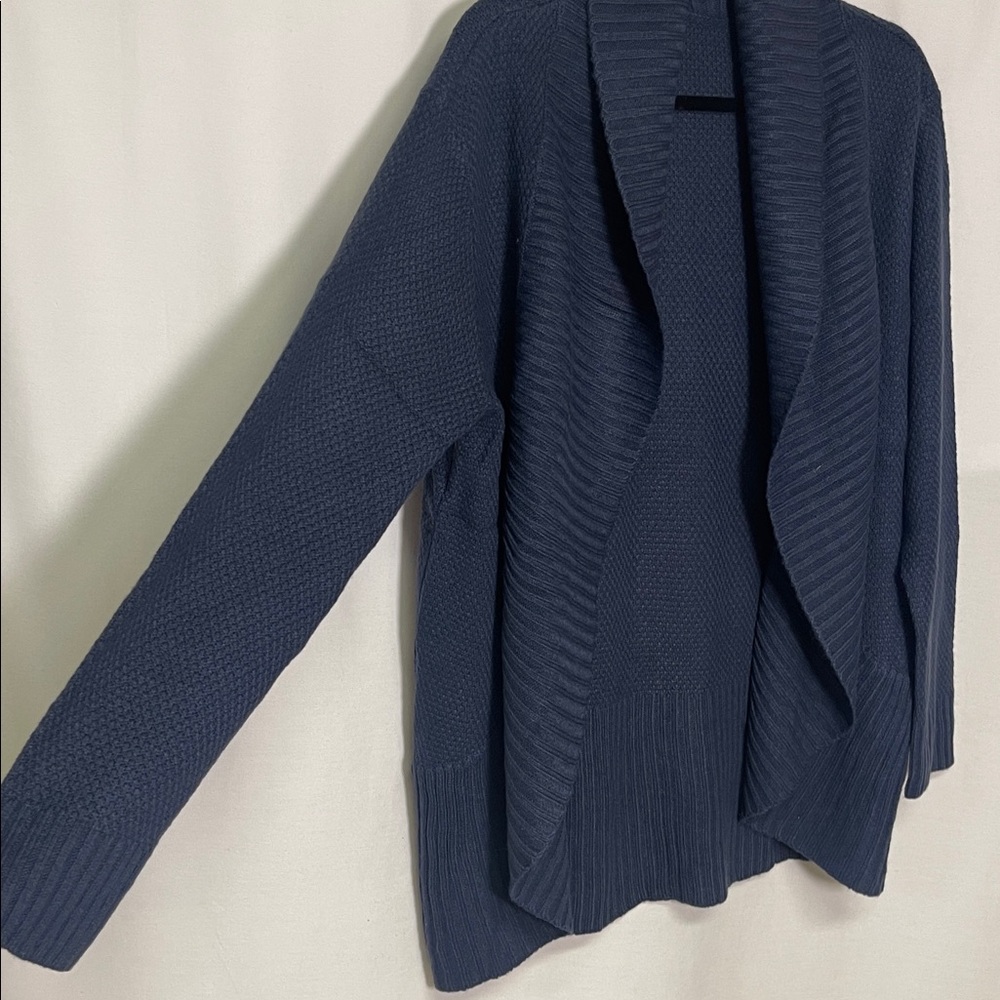 Open Front Navy Cardigan - Picture 5 of 10